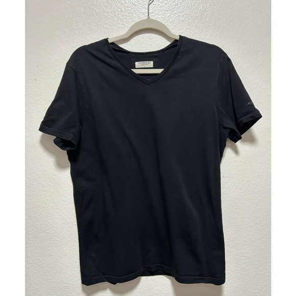 Leorever Leomicci Men’s Basic Black T-Shirt Size Large - Picture 1 of 4